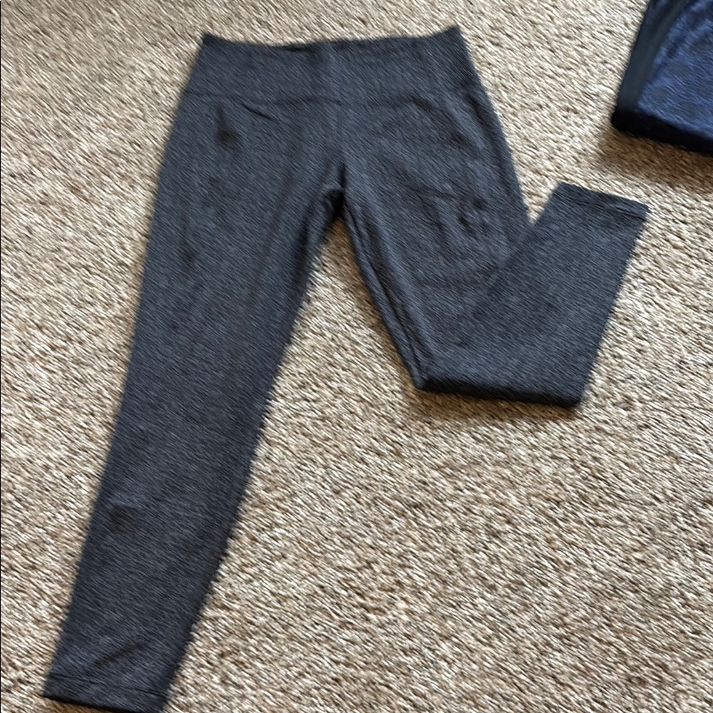 Gray High-Waisted Leggings